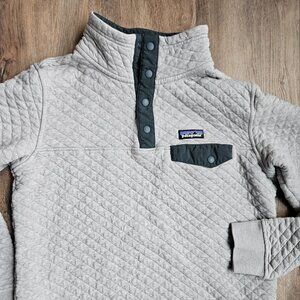 Patagonia Men's Organic Cotton Quilt Snap-T Pullover Forge Grey Medium.  small h